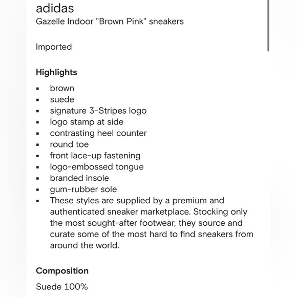 RARE adidas Gazelle Indoor 2024 "Brown Pink" sneakers, womens 7.5 - Picture 9 of 14